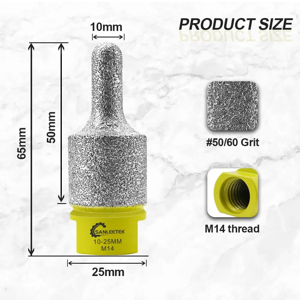 Sanleetek fresa diamantata 10-25mm M14 per gres e marmo