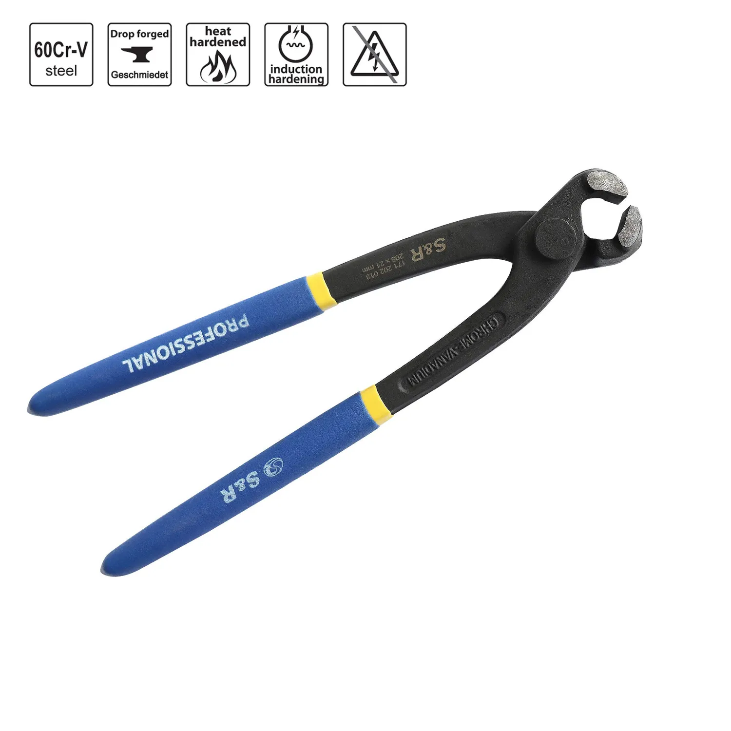 S&R tenaglie lavoro 205 mm Cr-V gommate