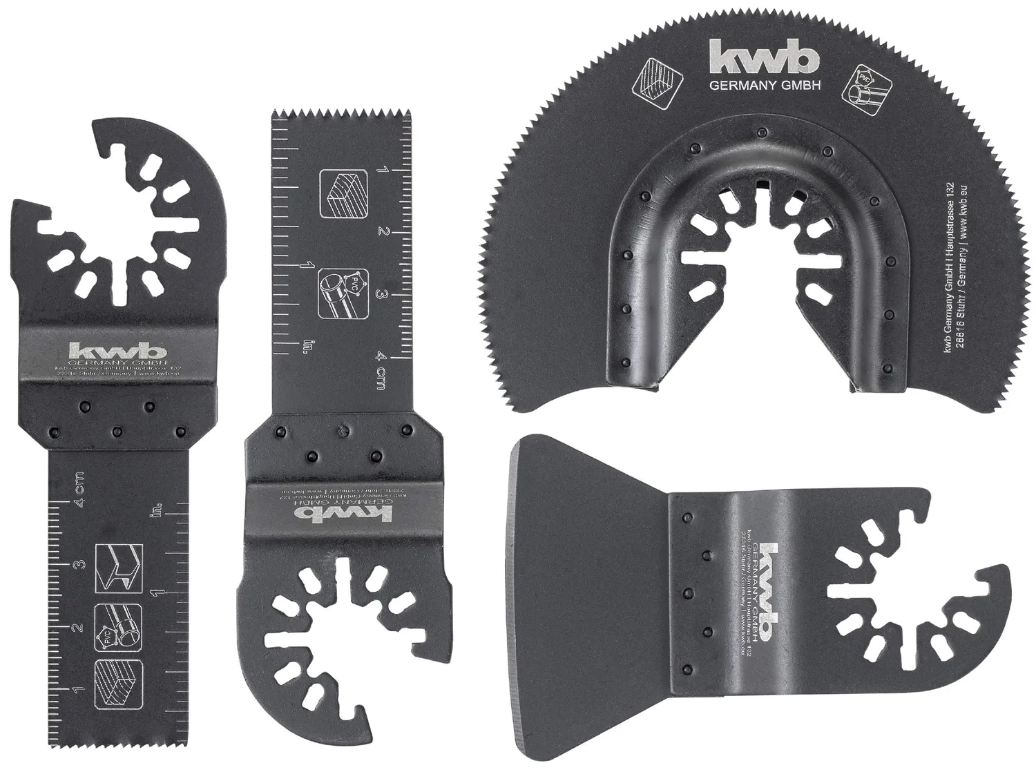 KWB 708890 Set Lame Multitool 4 Pezzi per Parquet