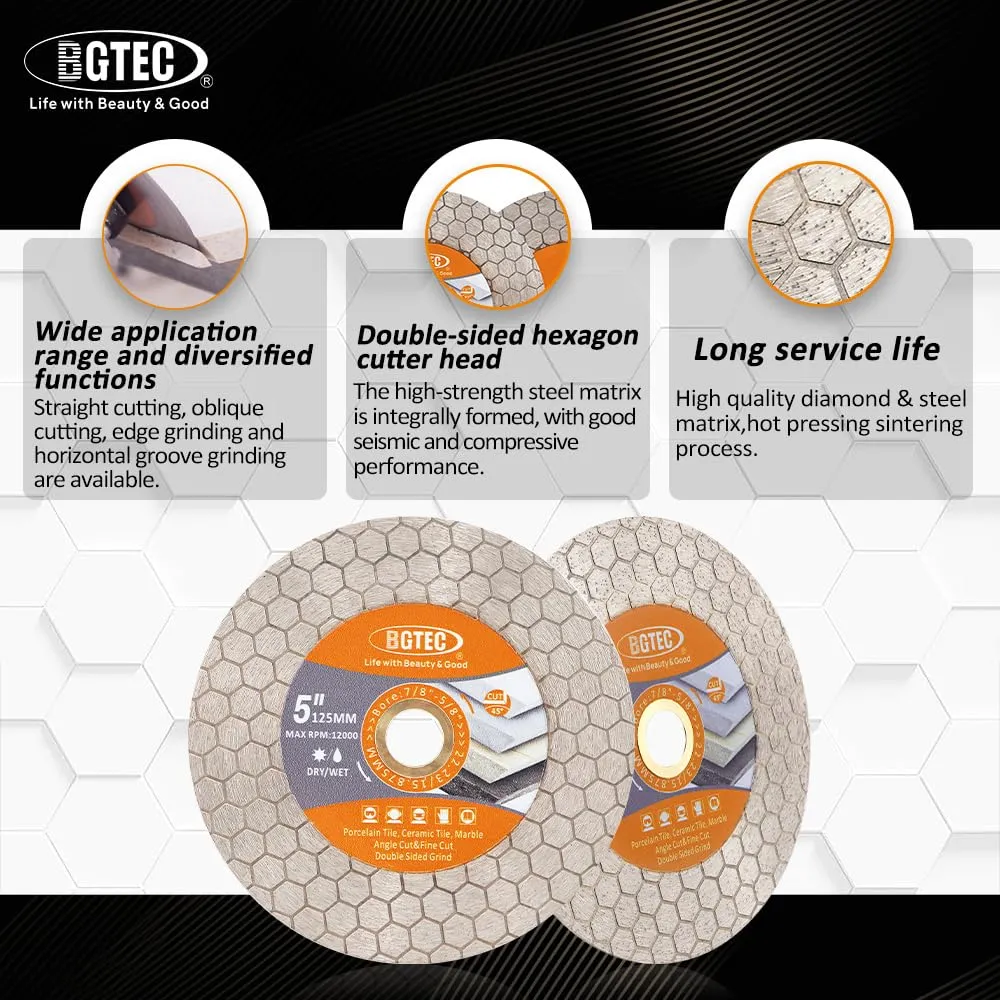 BGTEC disco diamantato 105 mm piastrelle ceramica