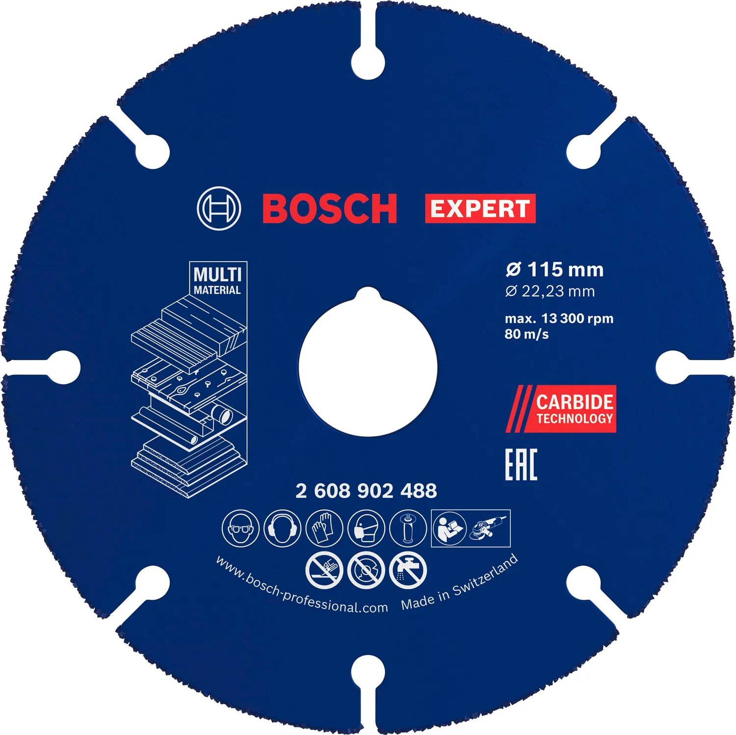Bosch Expert Carbide Multi Wheel X-Lock disco taglio 125 mm 10 pz