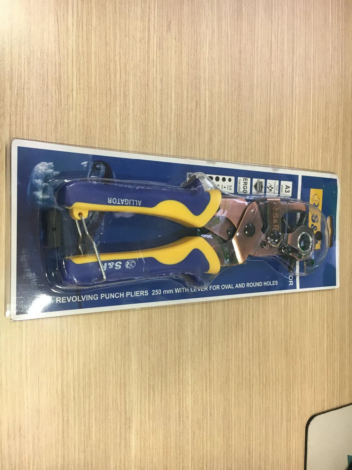 S&R pinza fustellatrice cuoio fori tondi ovali 250 mm