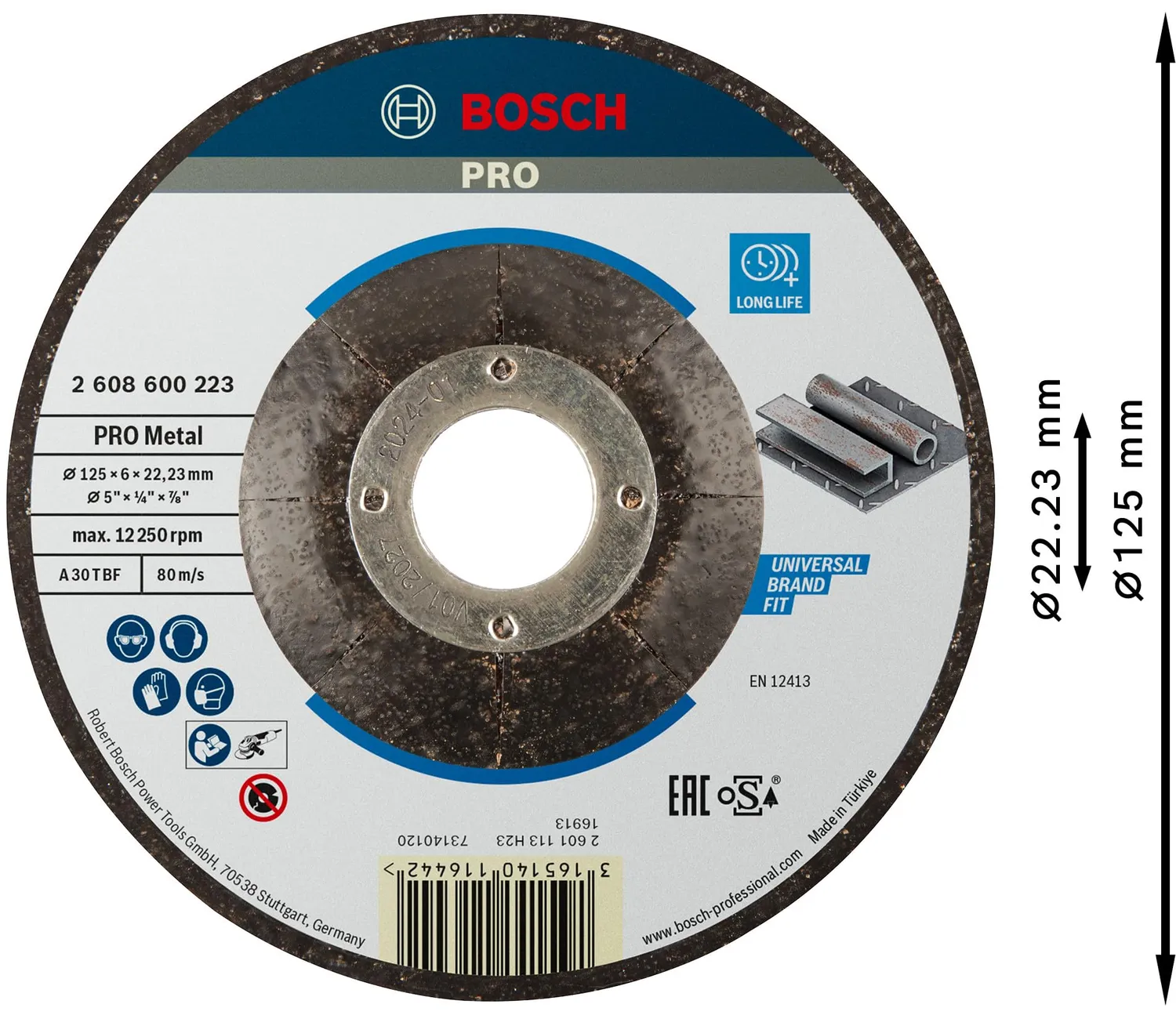 Bosch PRO Metal mola sbavo 125 mm