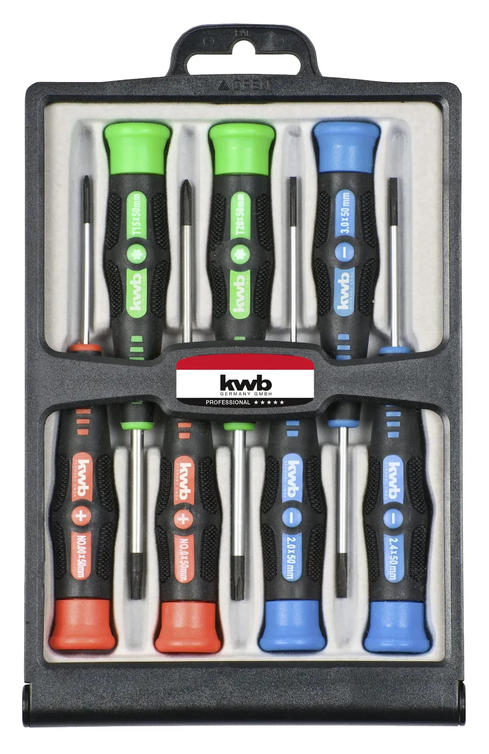 KWB set 7 cacciaviti 146200 taglio croce valigetta