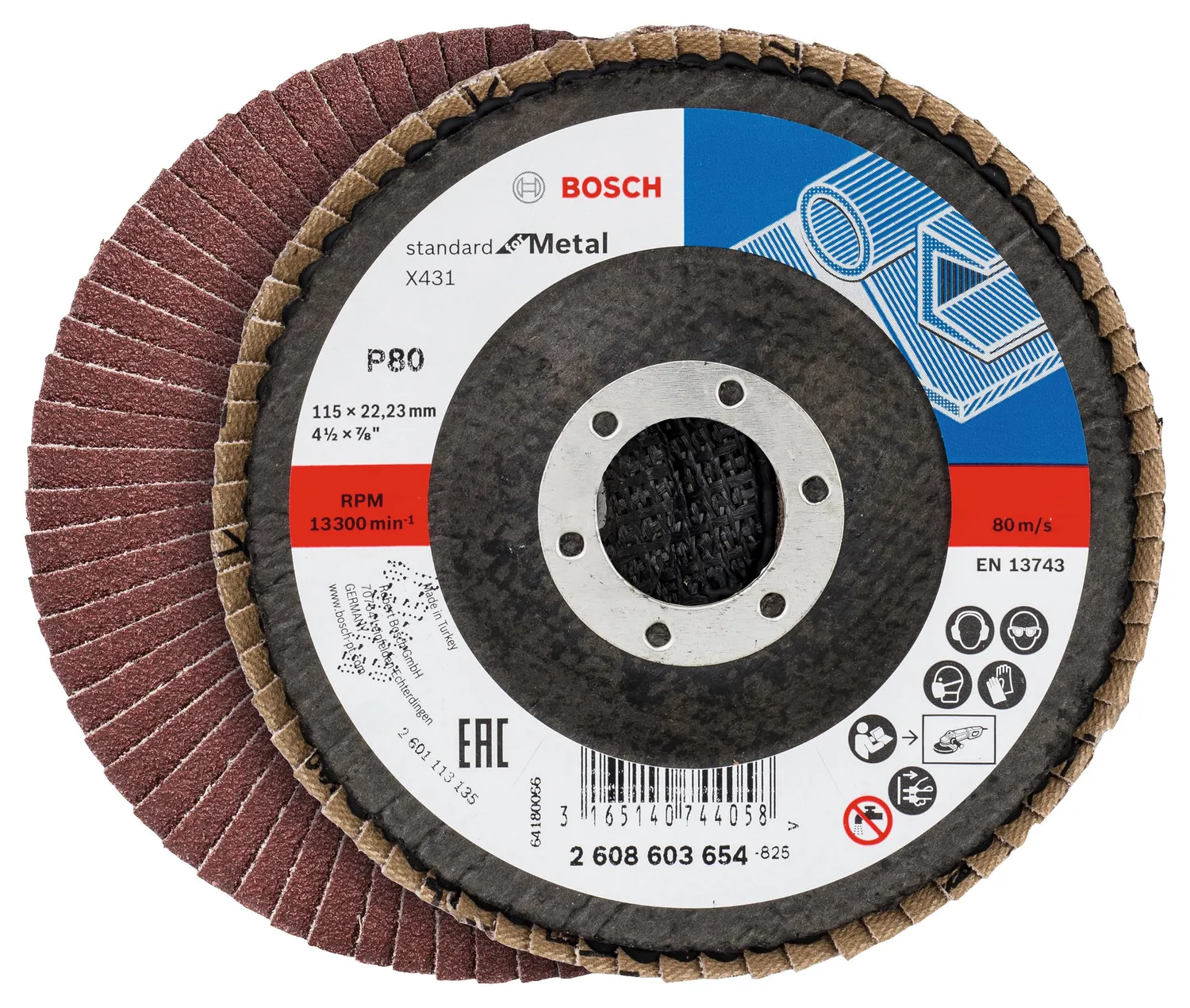 Bosch Expert X551 dischi lamellari dritti 115 mm 3 pz per metallo