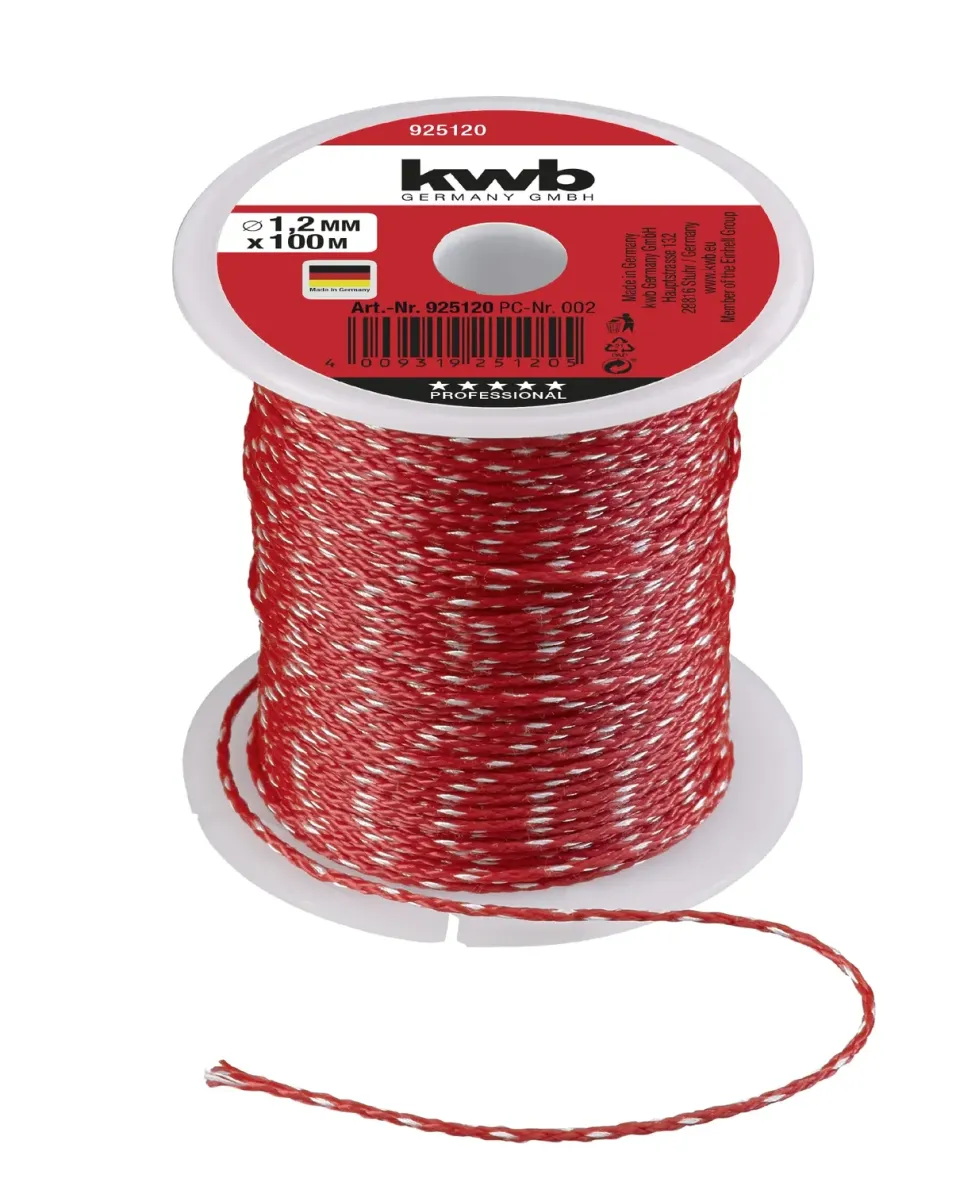 KWB filo da muratore 100 m x 1,2 mm rosso nylon