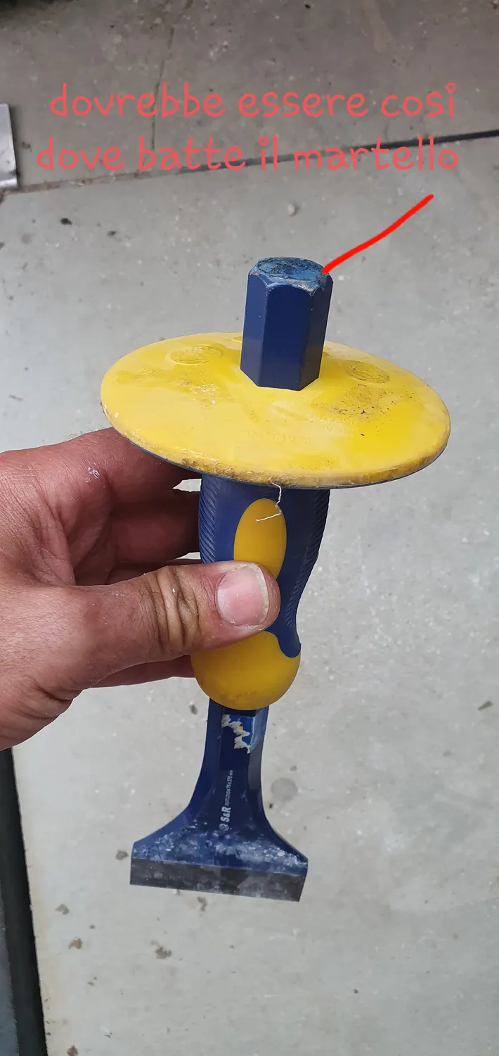 S&R Scalpello a punta 295x4 mm paracolpo cemento