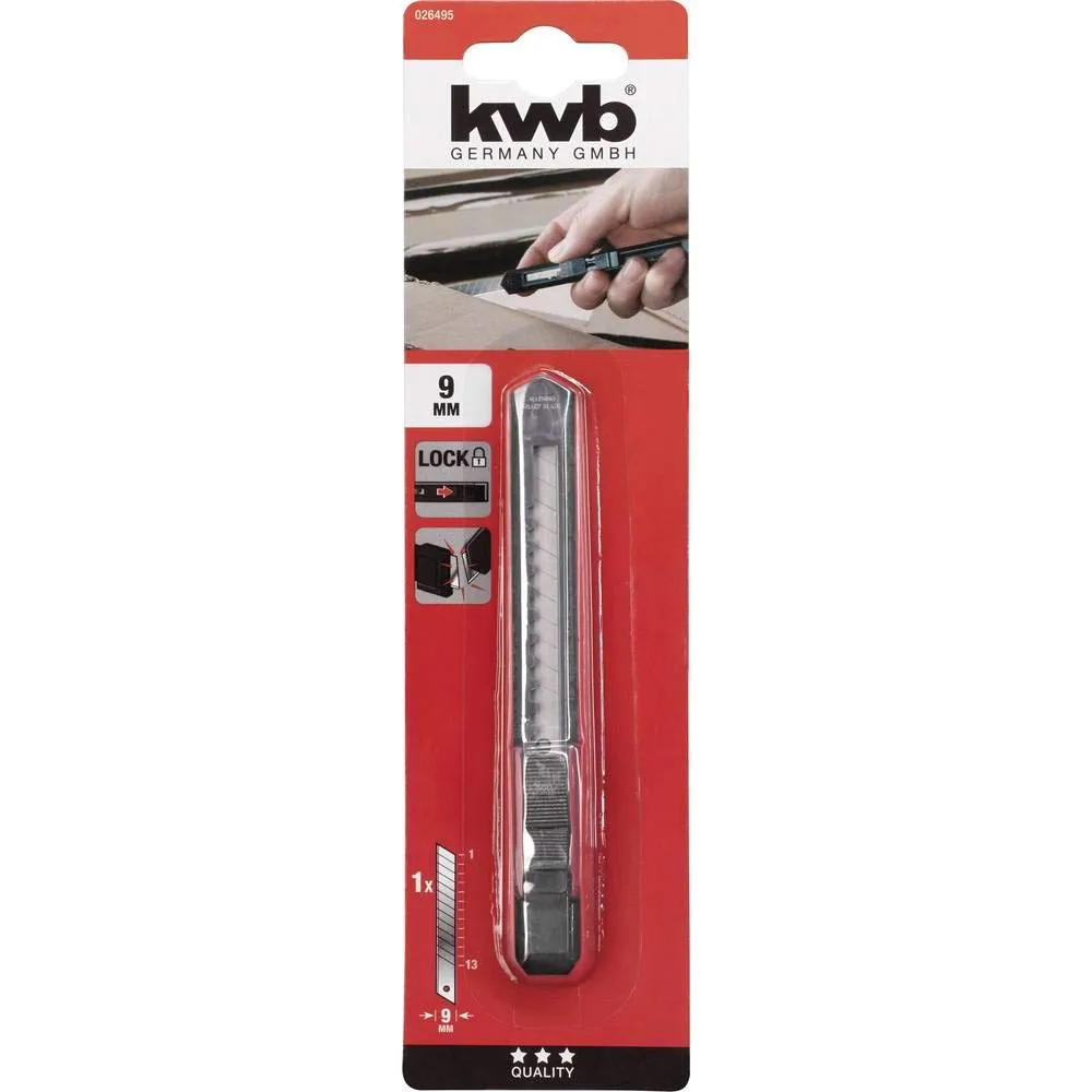 KWB 26495 Taglierino 9 mm con blocco lama