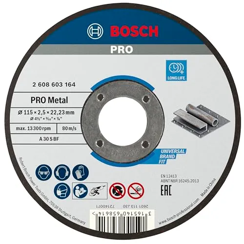 Bosch Expert disco taglio metallo 125mm foro 22,23mm dritto 2,5mm