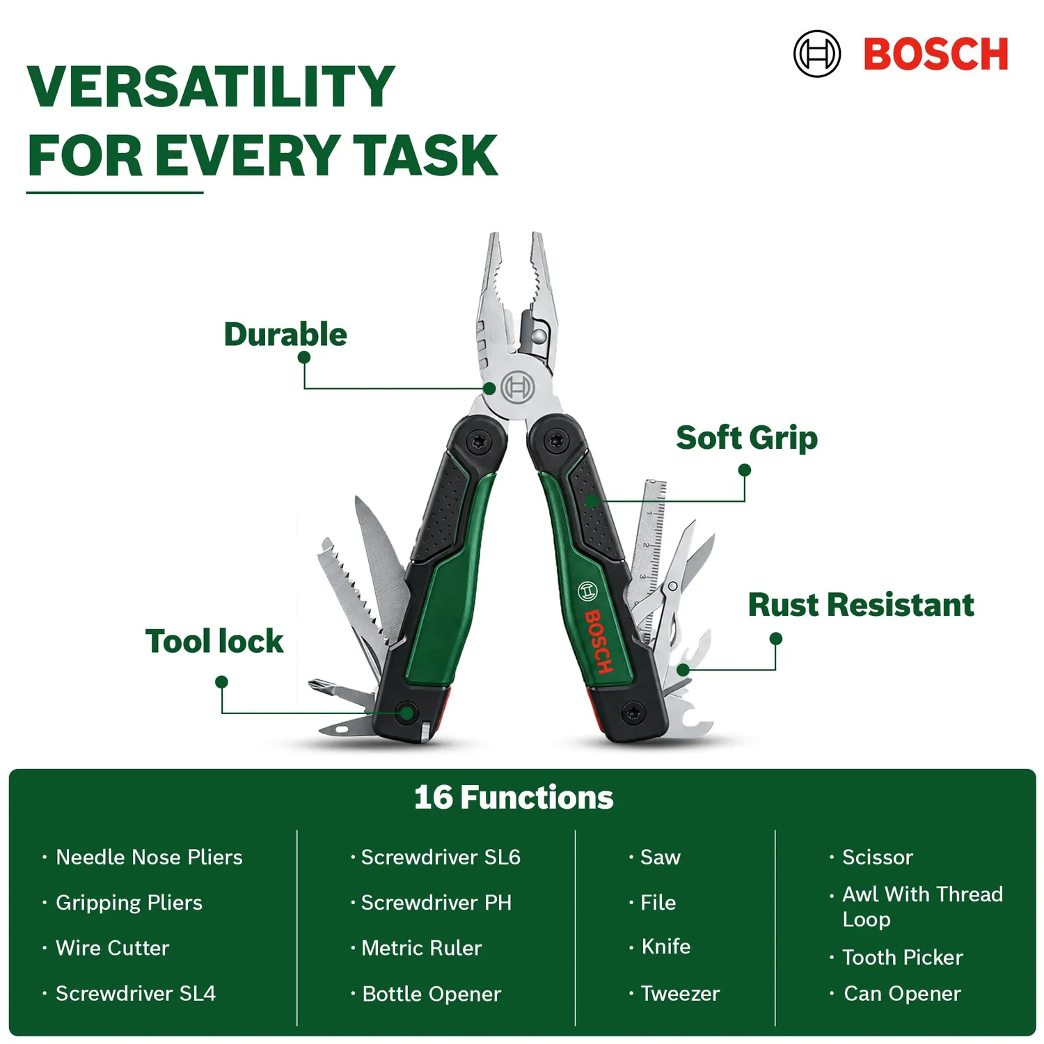 Bosch Expert 16-in-1 multiutensile pinza 16 funzioni con custodia