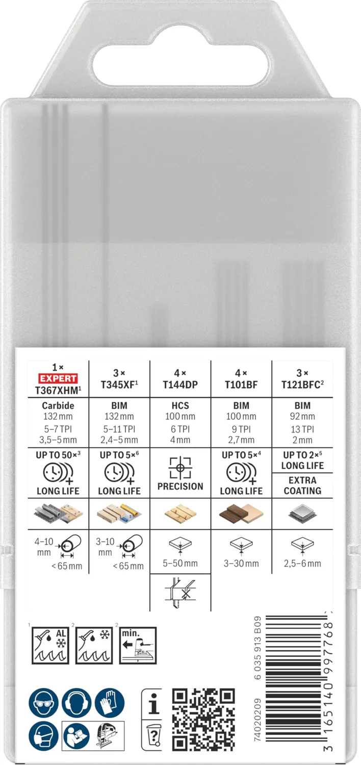 Bosch T-Shank lame seghetto alternativo 15 pz multimateriale
