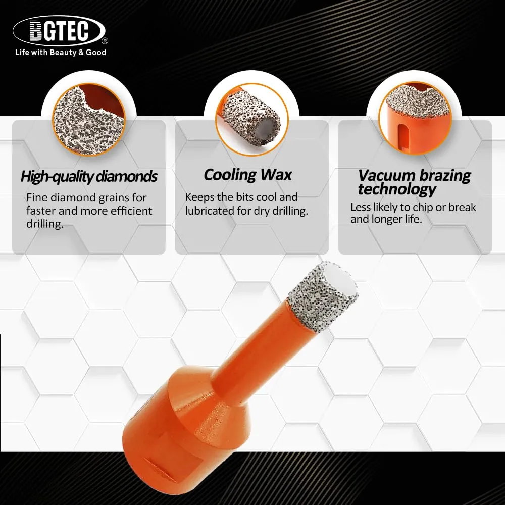 BGTEC Sega a Tazza Diamantata 6 mm M14 2 Pezzi Gres