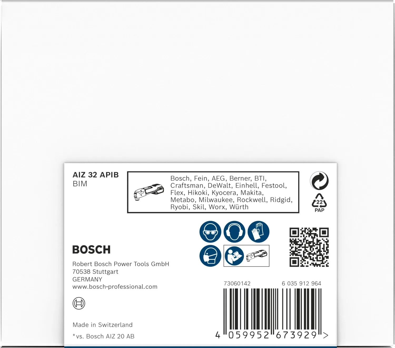 Bosch Pro AIZ 32 APIB lama multitool 32 mm BIM 50 pezzi