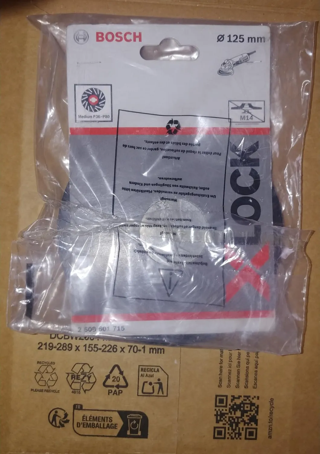 Bosch Expert PRO platorello X-Lock medio 125 mm levigatura