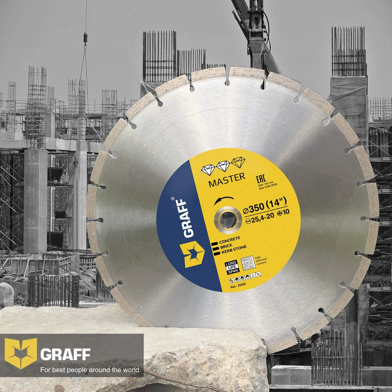 Graff Disco Diamantato 350 mm per Cemento Armato