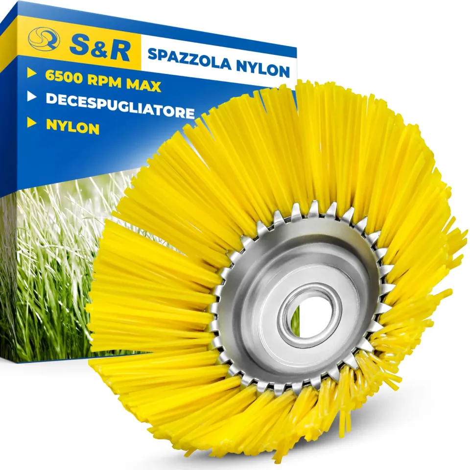 S&R spazzola decespugliatore nylon 200 mm gialla