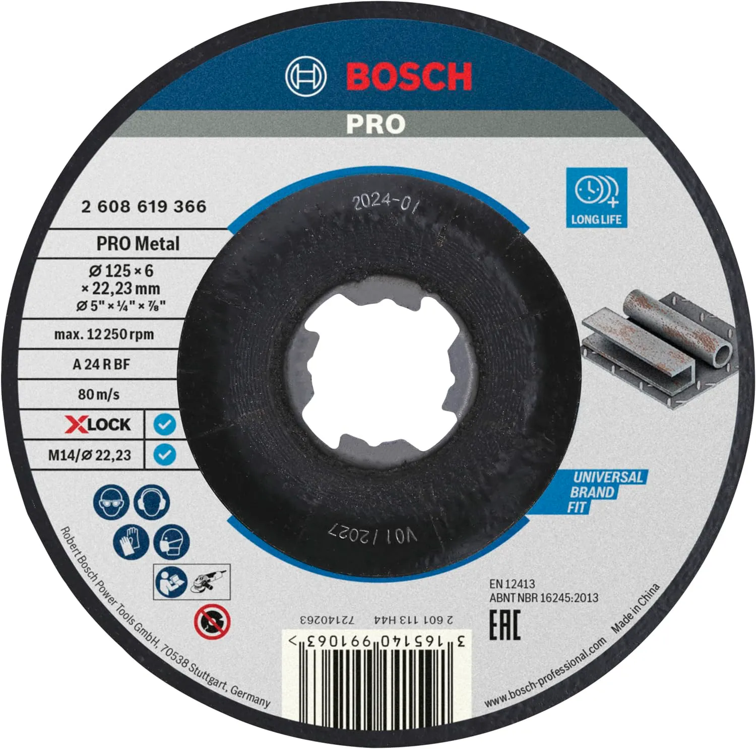 Bosch Expert Mola sbavo X-LOCK Standard Metal 115x6 mm