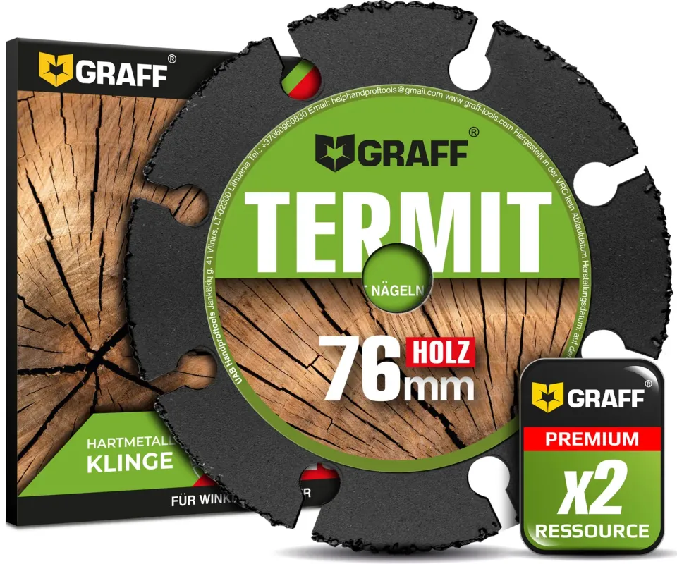 Graff Termit disco legno 76 mm carburo per smerigliatrice