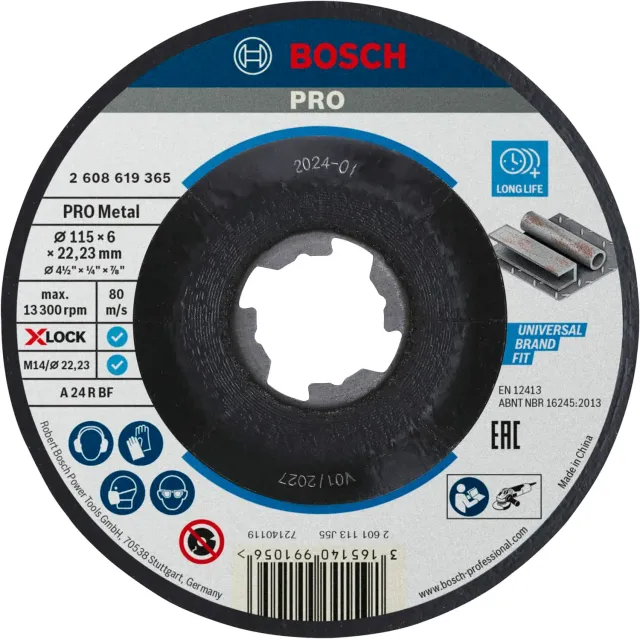 Bosch Expert Mola sbavo X-LOCK Standard Metal 115x6 mm