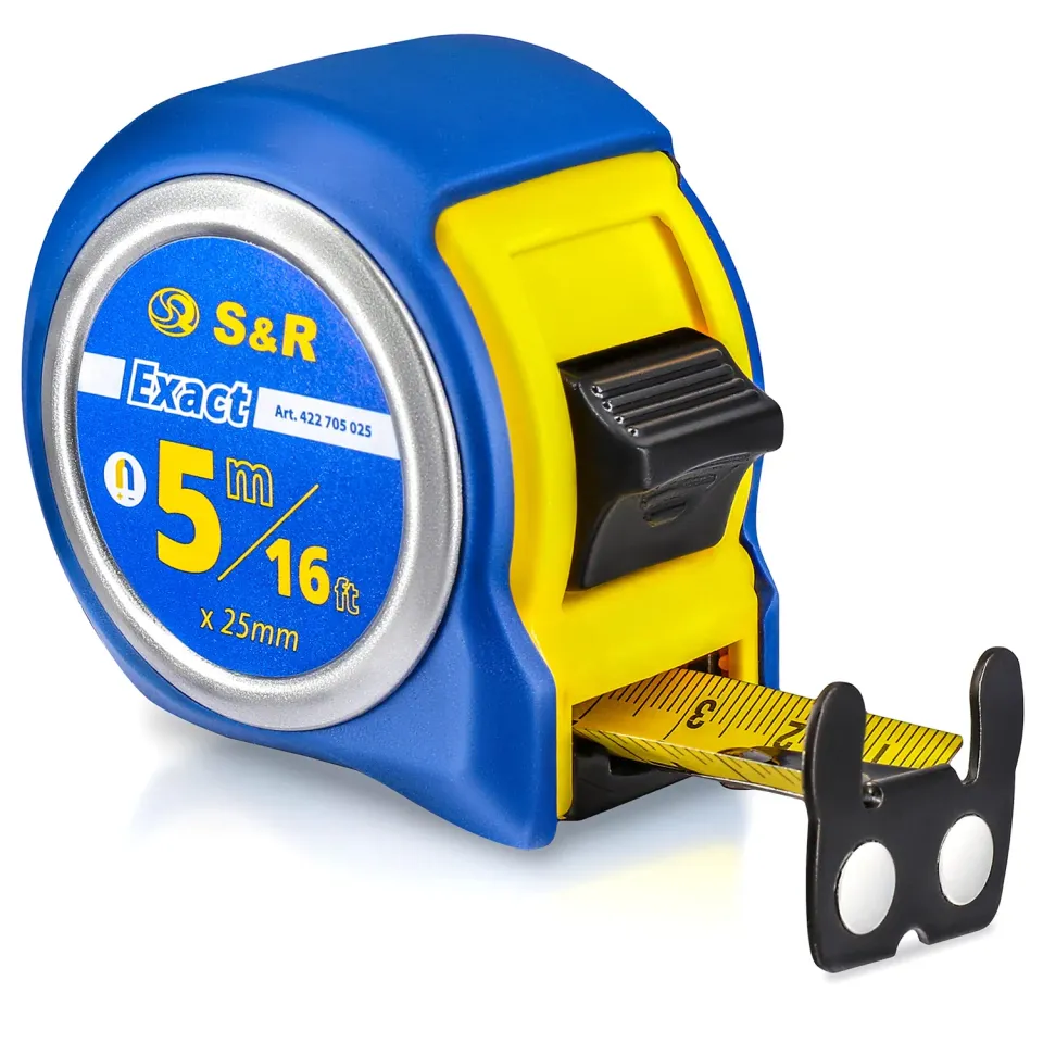 S&R metro a nastro 5 m magnetico mm/pollici autobloccante