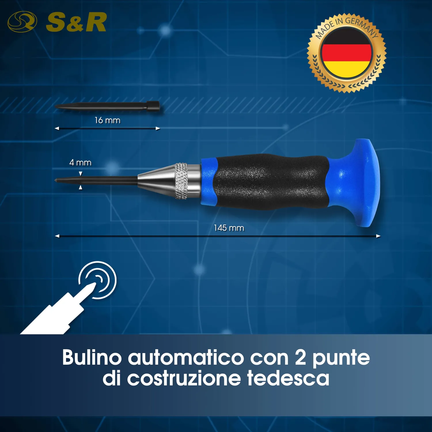 S&R bulino automatico punzone centrale 60-130N con ricambio