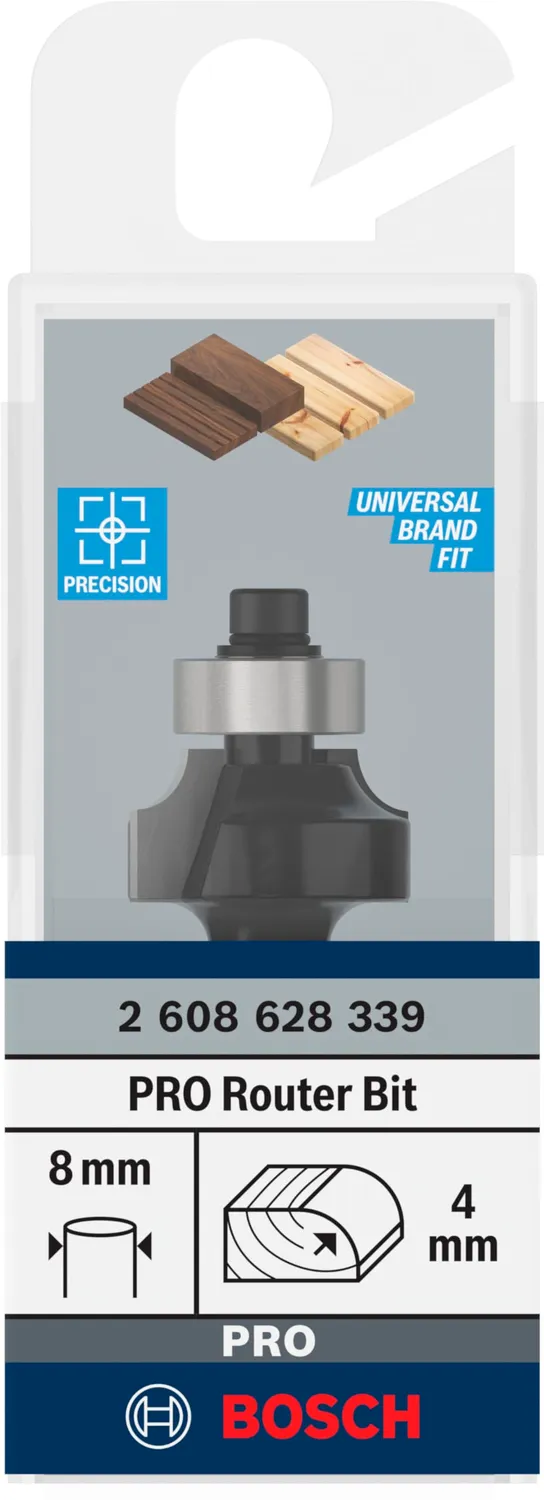 Bosch Standard fresa arrotondare R1 4 mm gambo 8 mm