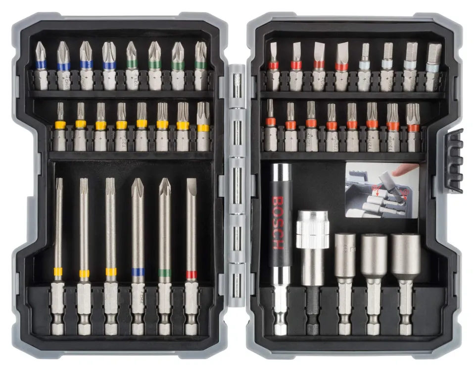 Bosch set bit avvitamento e bussole 43 pz acciaio S2