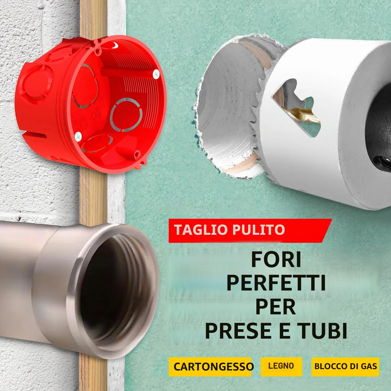 Graff Sega a Tazza Bimetallica 68mm con Adattatore Cobalto