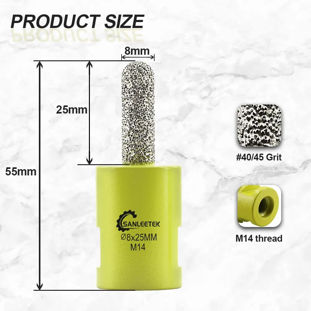 Sanleetek fresa diamantata fughe 8x25 mm M14 uso a secco