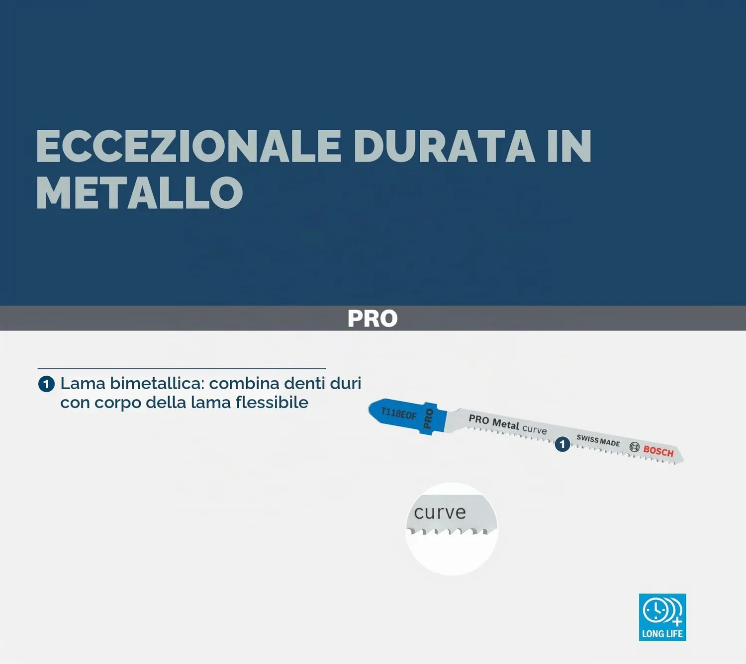 Bosch Expert T118EOF lame seghetto alternativo 5 pezzi metallo