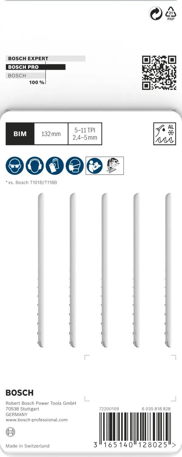 Bosch Expert PRO T345XF lame seghetto alternativo 5 pezzi