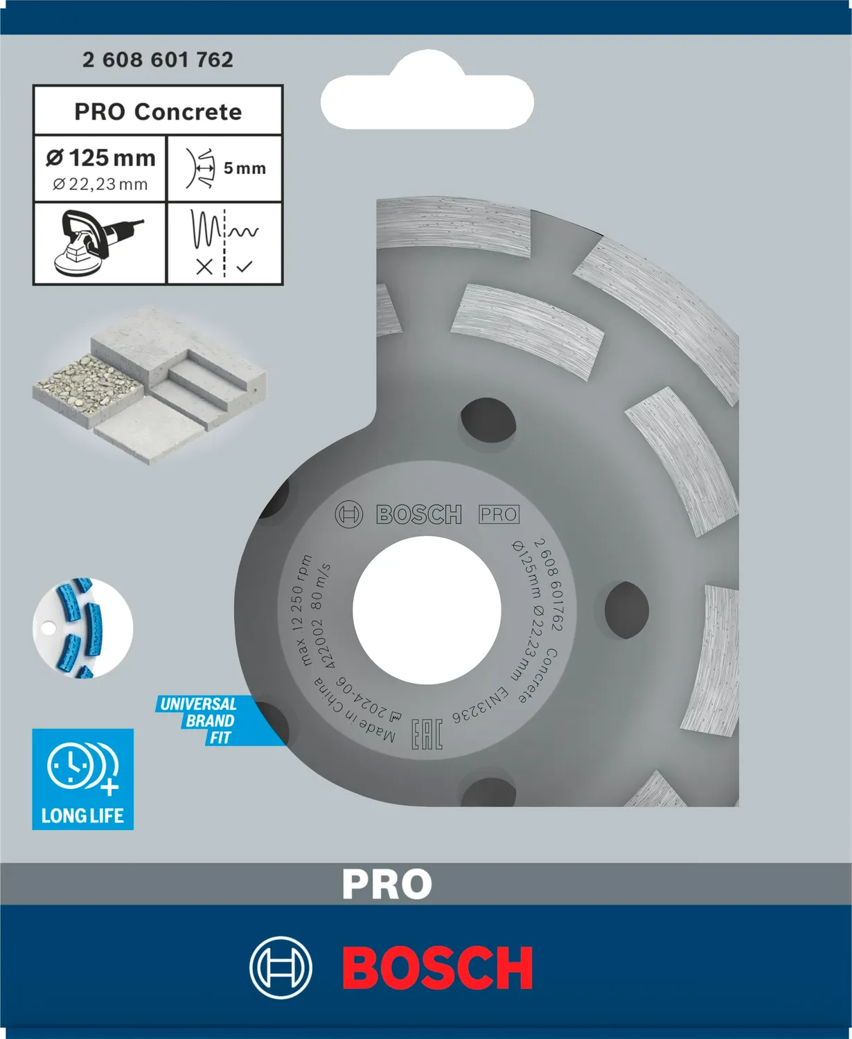 Bosch Expert disco diamantato 125 mm cemento