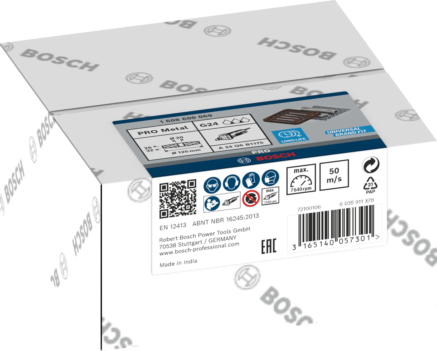 Bosch Expert PRO Metal mola 125 mm foro 20 mm