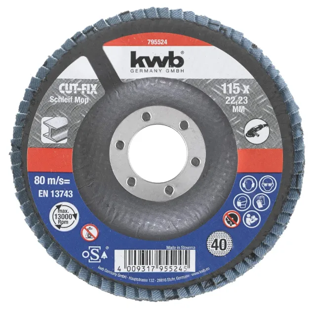 KWB Cut-Fix 795524 Disco lamellare 115x22 mm GR40 metallo