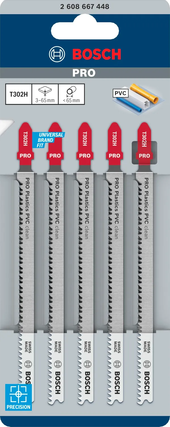 Bosch Expert T302H lame seghetto alternativo 5 pezzi per PVC
