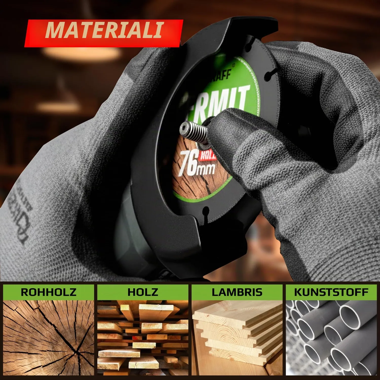 Graff Termit disco legno 76 mm carburo per smerigliatrice