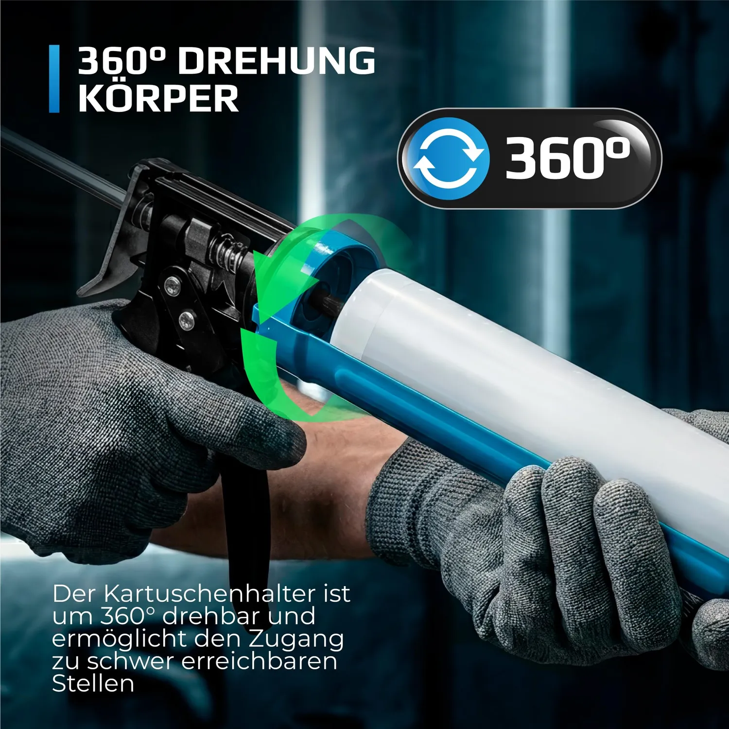 Graff pistola silicone 310 ml 24:1 manico alluminio cartucce