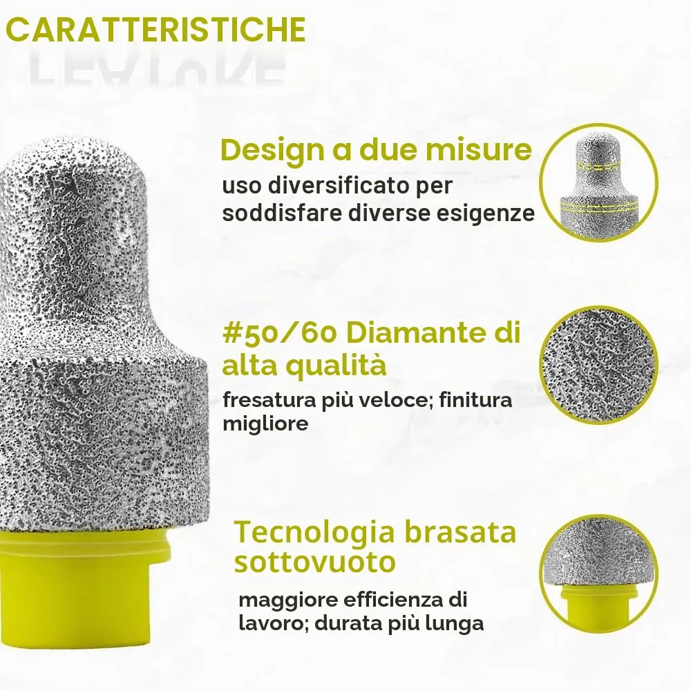 Sanleetek fresa diamantata 10-25mm M14 per gres e marmo