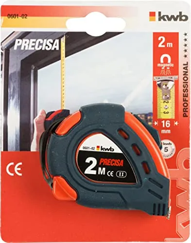 KWB Precisa metro a nastro 2 m magnetico con clip