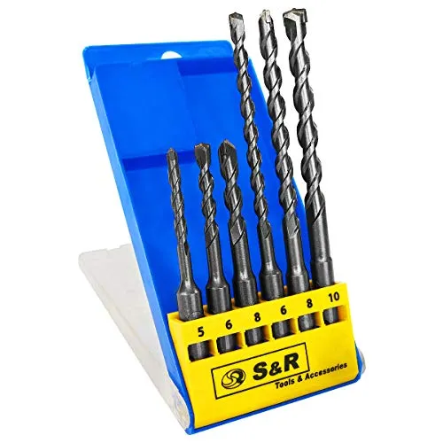 S&R SDS Plus Set 6 Punte Muro 5-10 mm cemento pietra