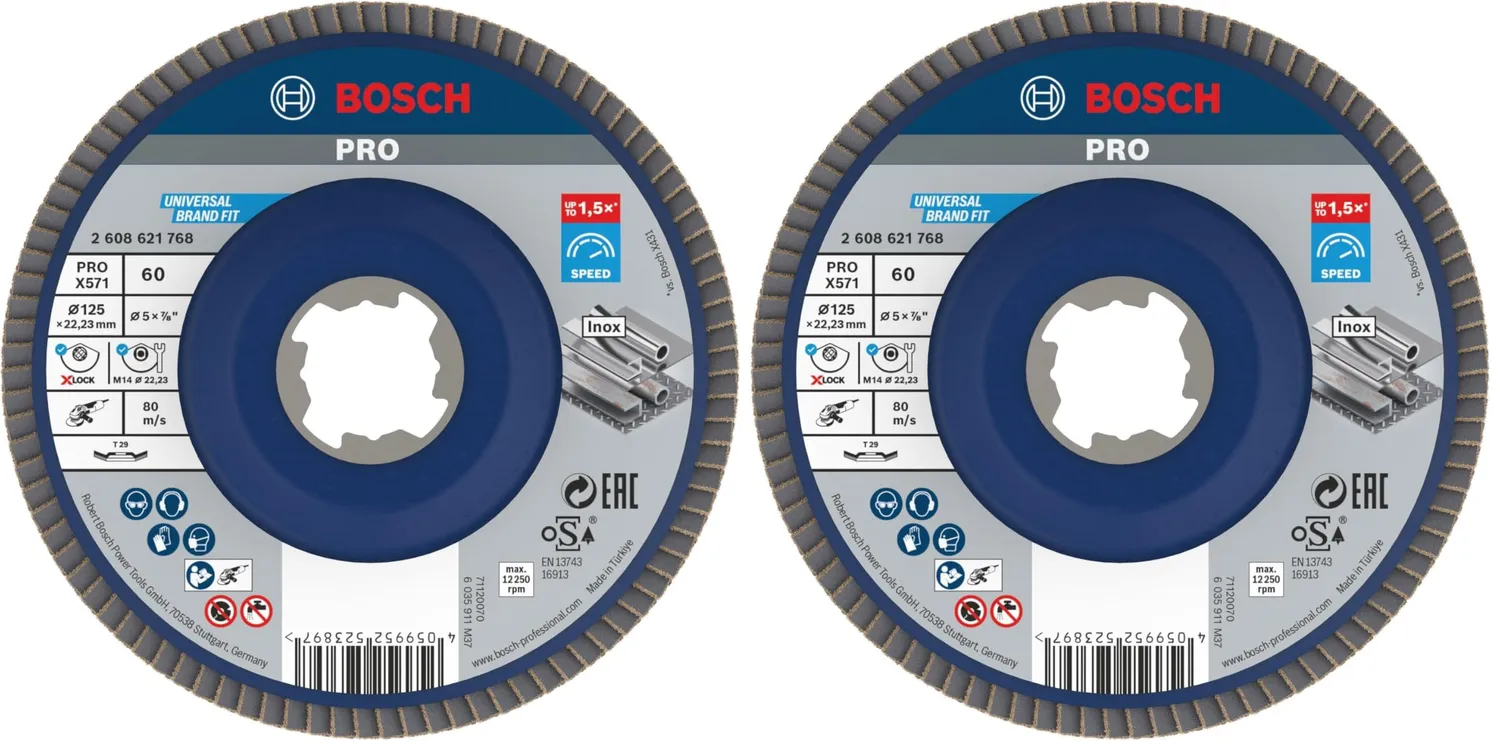 Bosch Expert PRO X571 Disco Lamellare 125 mm Grana 120