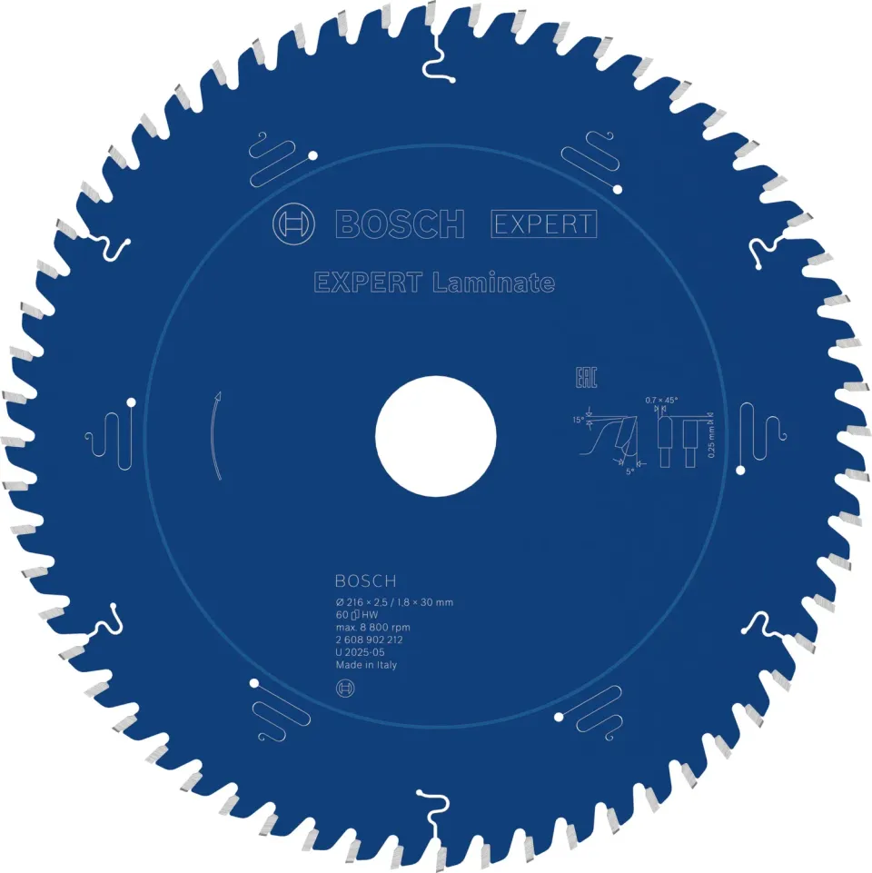 Bosch Expert Laminate lama 216x30 mm 60 denti per laminato