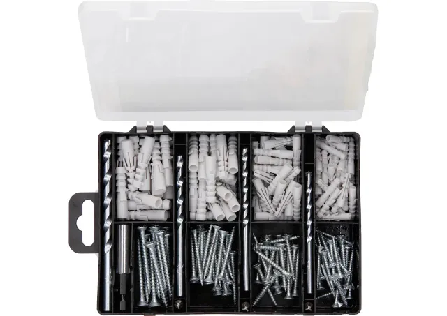 Bosch 2607019511 set fissaggio 173 pezzi tasselli viti