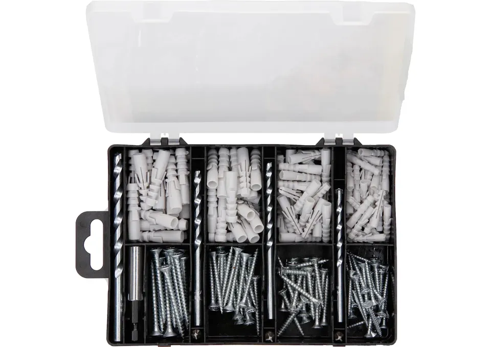 Bosch 2607019511 set fissaggio 173 pezzi tasselli viti