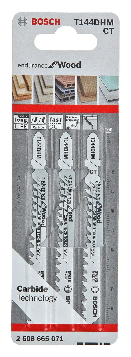Bosch Expert T 144 DHM Endurance for Wood lame seghetto 3 pz legno duro