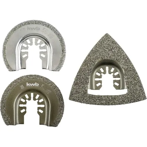 KWB 708600 accessori multitool 3 pz raspe carburo diamante