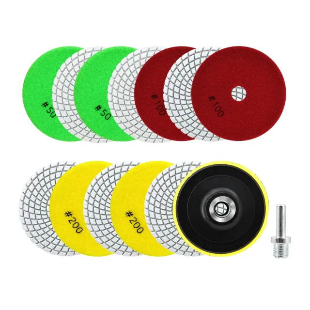 Sanleetek Tamponi Diamantati Lucidatura 100mm Set3 12pz