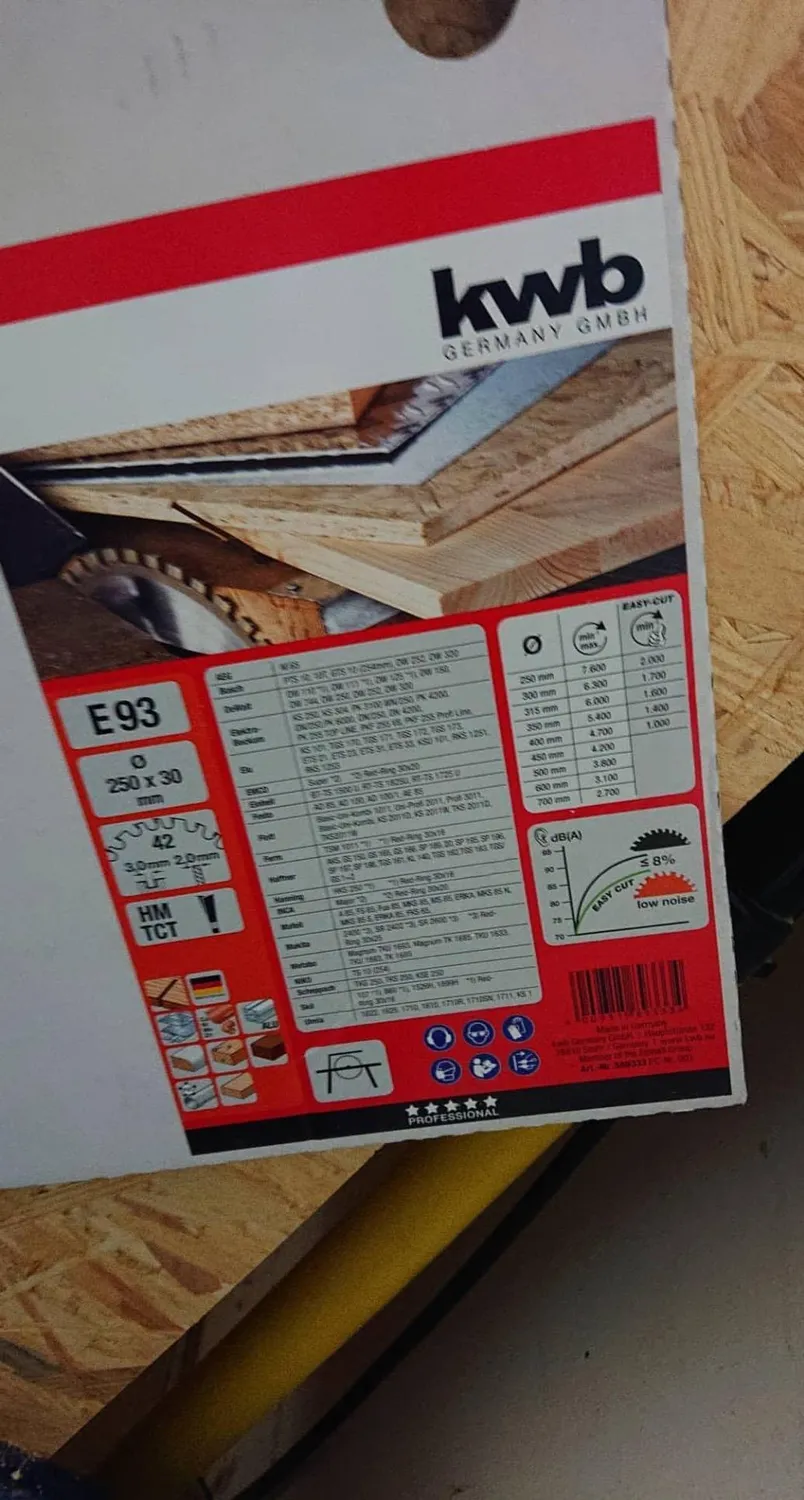KWB 589333 lama circolare metallo duro 250x30 mm