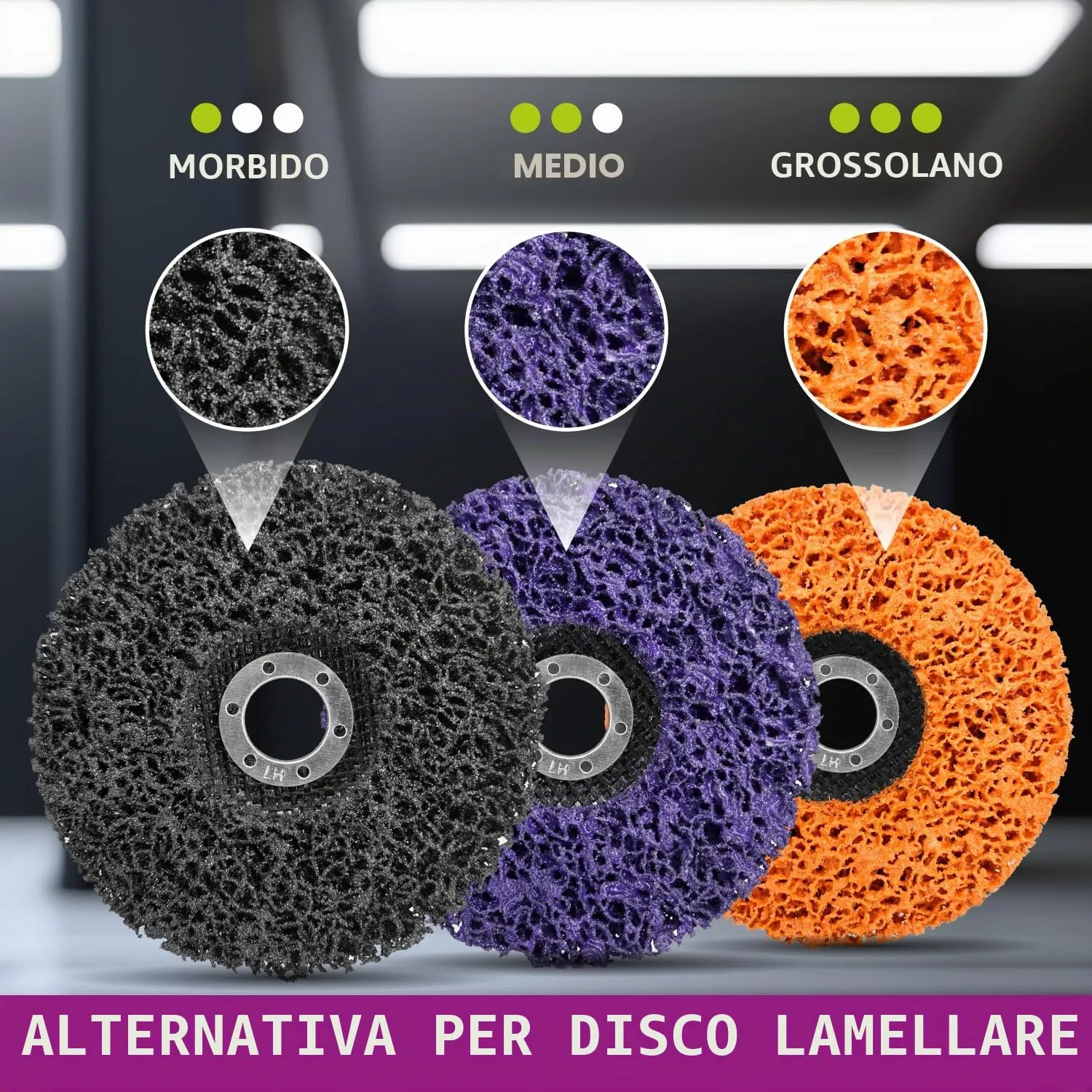 Graff CSD 125 dischi abrasivi viola grana media 5 pezzi