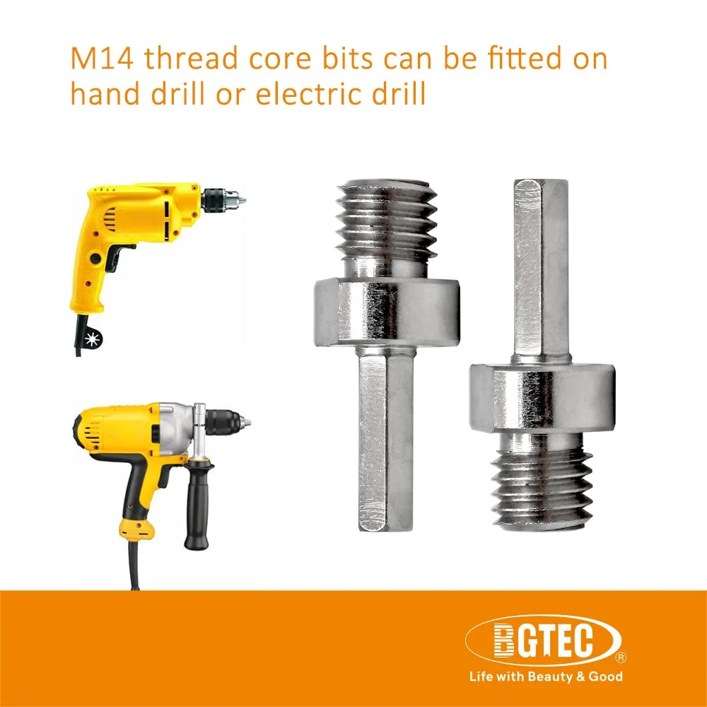 BGTEC adattatore M14 - esagonale 3/8" 53 mm 2 pezzi acciaio